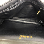 Chanel Shoulder Bag Deca Quilted Face Lambskin Black Gold — view 4