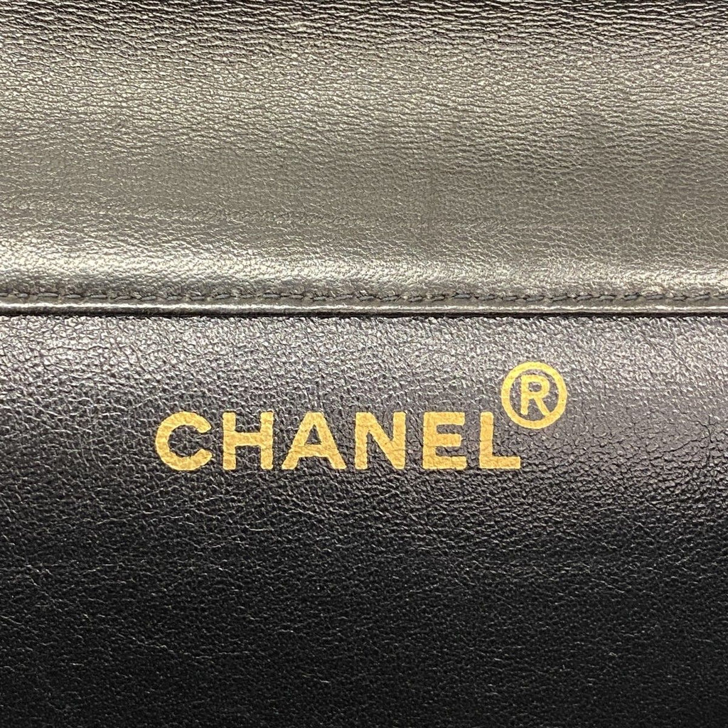 Chanel Shoulder Bag Deca Quilted Face Lambskin Black Gold — view 5