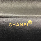 Chanel Shoulder Bag Deca Quilted Face Lambskin Black Gold — view 5