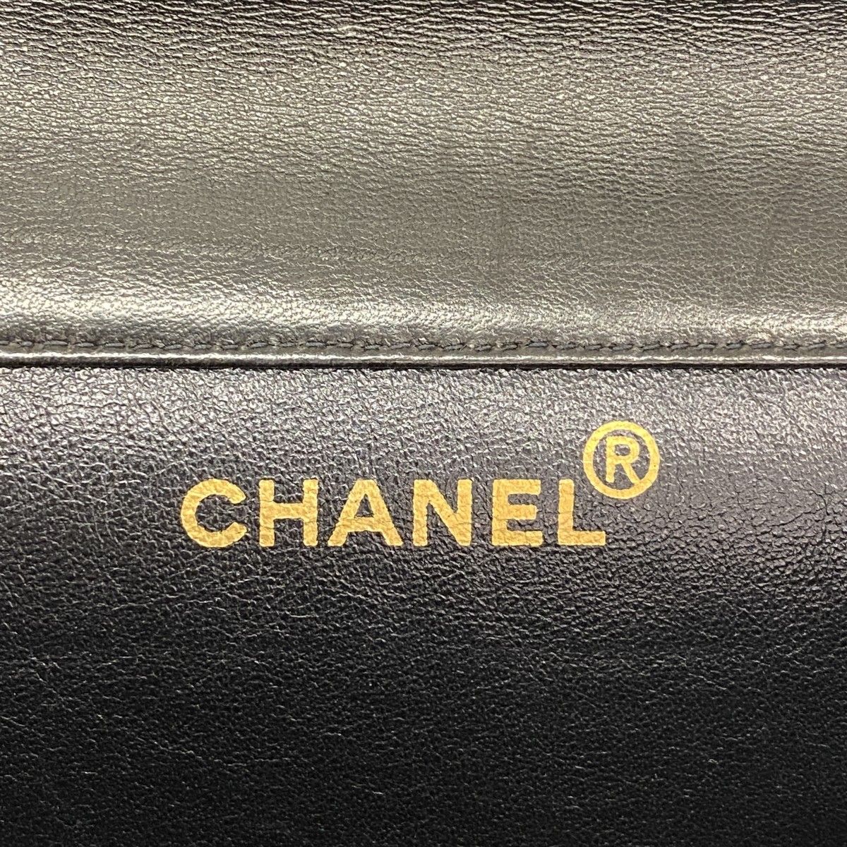 Chanel Shoulder Bag Deca Quilted Face Lambskin Black Gold — view 5