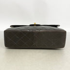Chanel Shoulder Bag Deca Quilted Face Lambskin Black Gold — view 3