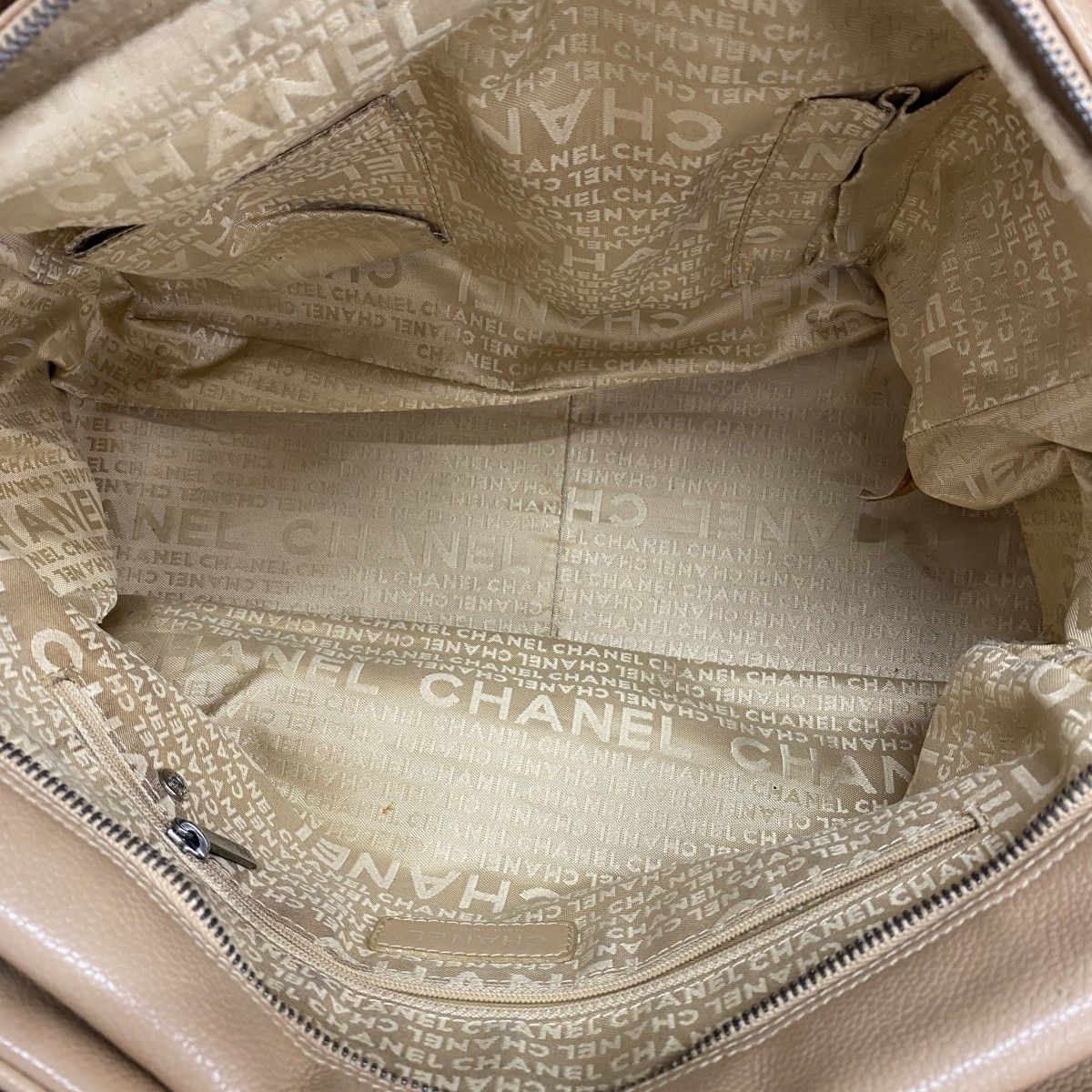 Chanel Handbag Choco Bar Caviar Leather Brown Silver — view 4