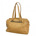 Chanel Handbag Choco Bar Caviar Leather Brown Silver