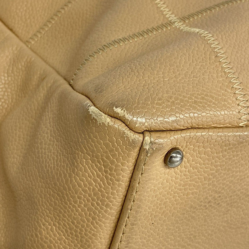 Chanel Handbag Choco Bar Caviar Leather Brown Silver — view 6