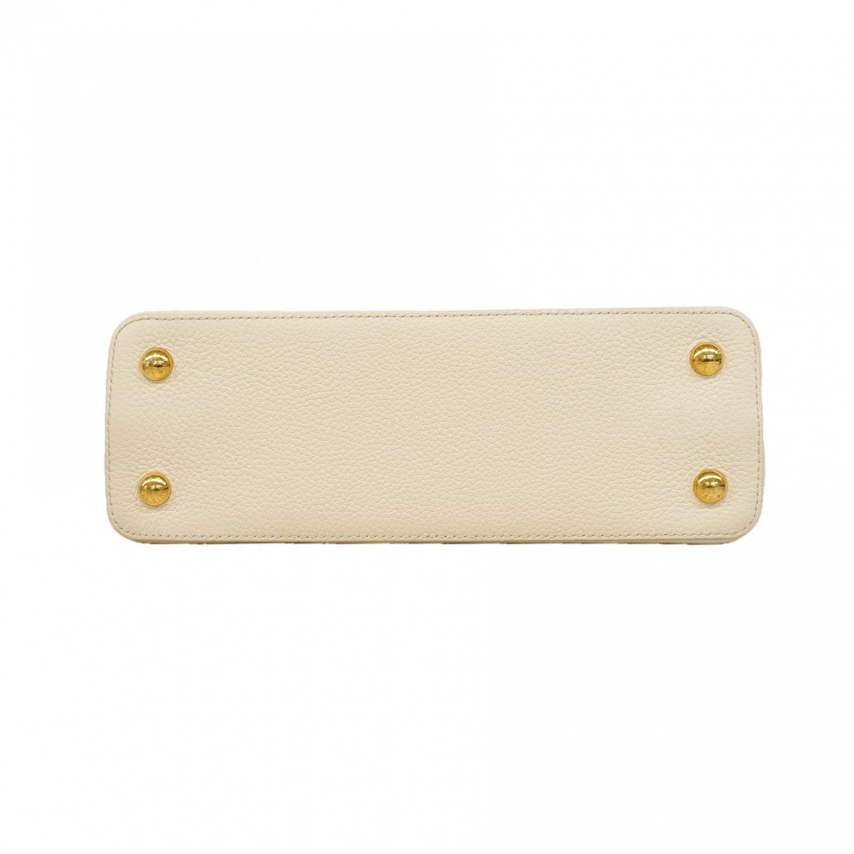 Louis Vuitton Handbag Taurillon Capucines MM Ivory Yellow 2-Way — view 3