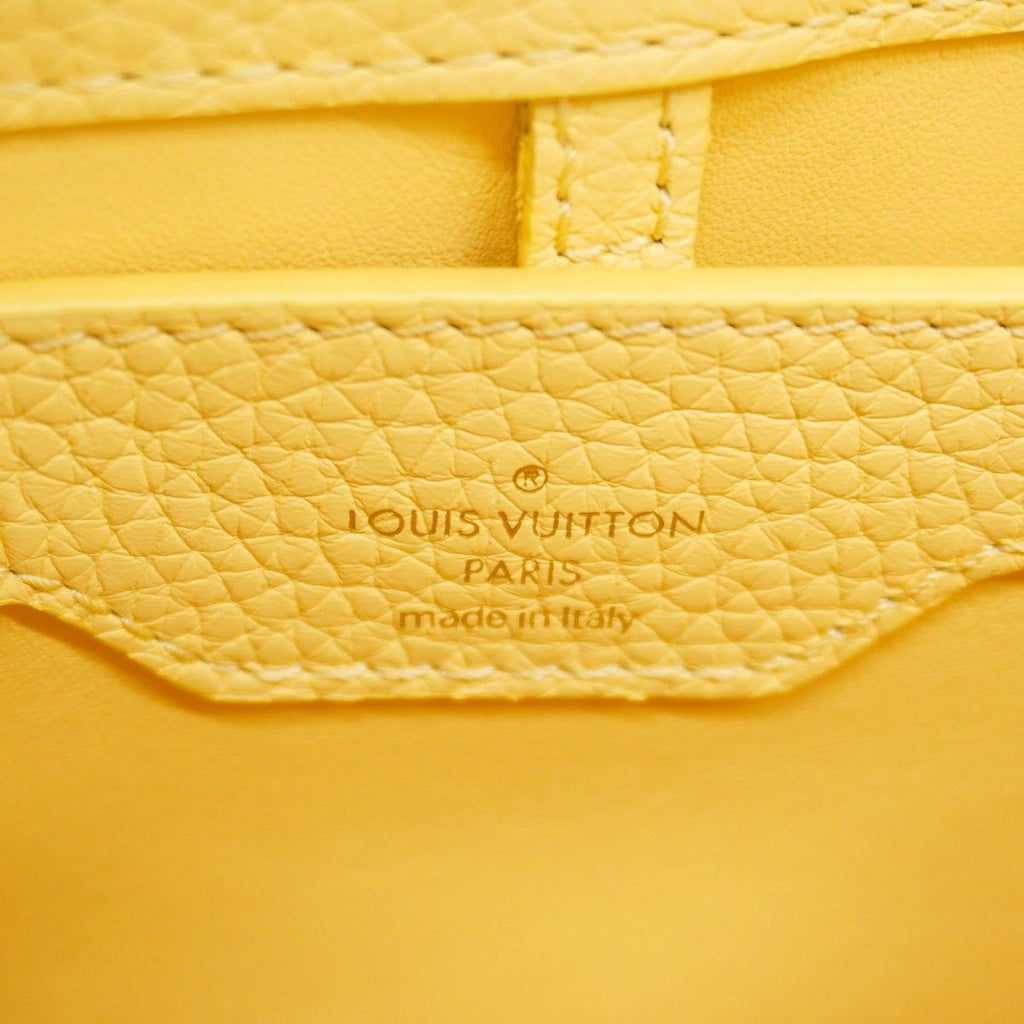 Louis Vuitton Handbag Taurillon Capucines MM Ivory Yellow 2-Way — view 5