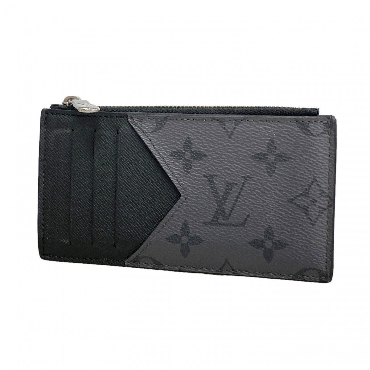 Louis Vuitton Coin Case Monogram Eclipse Card Holder Black