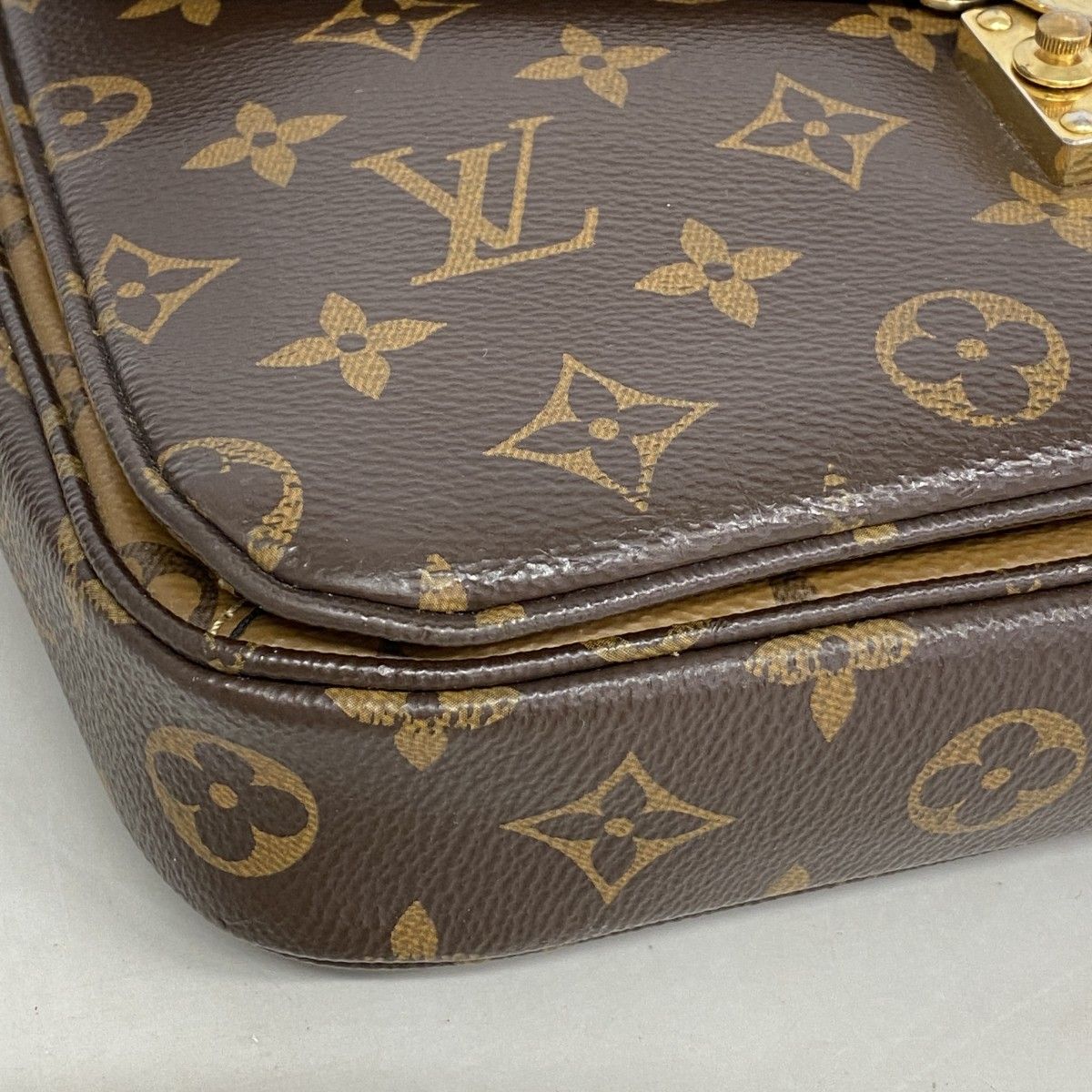 Louis Vuitton Tote Monogram Reverse Pochette Metis MM Brown 2-Way — view 6