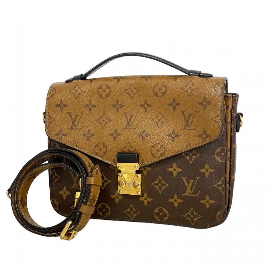 Louis Vuitton Tote Monogram Reverse Pochette Metis MM Brown 2-Way