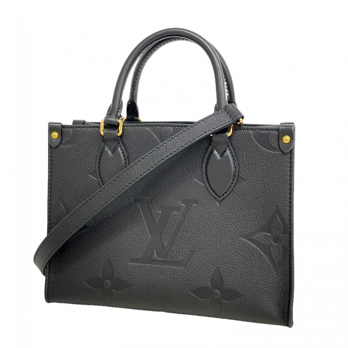 Louis Vuitton Handbag Monogram Empreinte On The Go PM Noir 2-Way