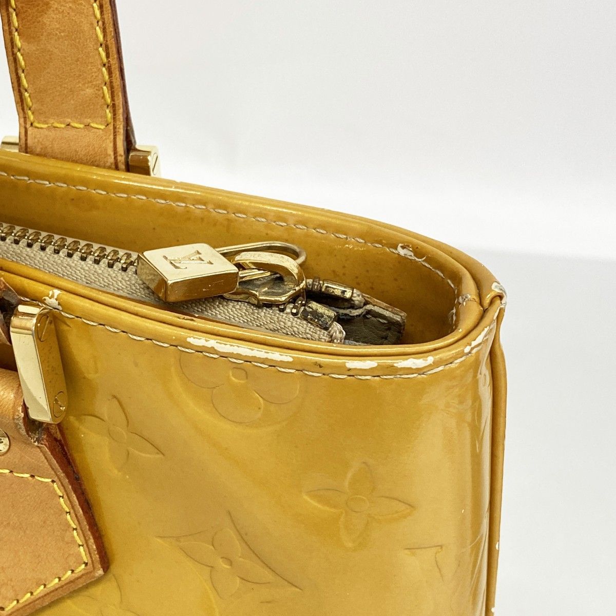 Louis Vuitton Tote Vernis Houston Beige — view 7