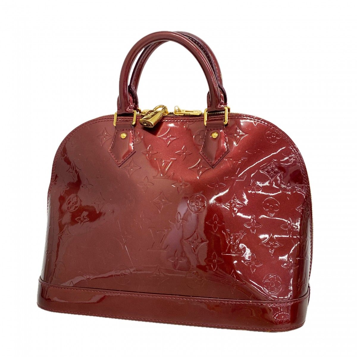 Louis Vuitton Handbag Vernis Alma PM Rouge Fauvist