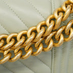 Chanel Shoulder Bag Boy Stitch Lambskin Light Green Gold — view 8