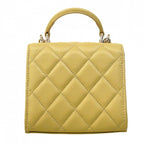 Chanel Handbag Quilted Lambskin Beige Champagne Gold 2-Way — view 8