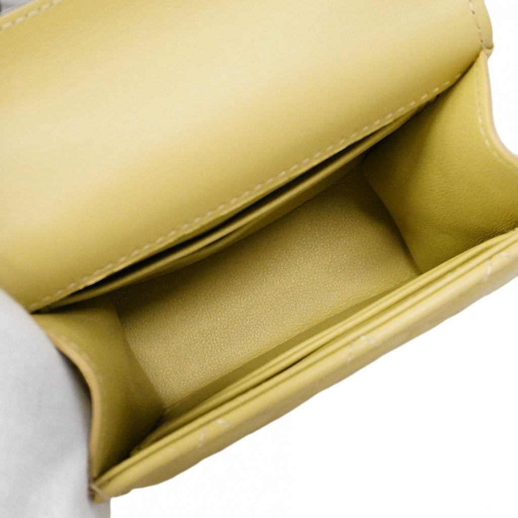 Chanel Handbag Quilted Lambskin Beige Champagne Gold 2-Way — view 4