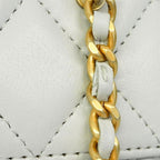 Chanel Vanity Bag Quilted Lambskin Light Gray Champagne Gold 2-Way — view 7