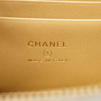 Chanel Vanity Bag Quilted Lambskin Light Gray Champagne Gold 2-Way — view 5