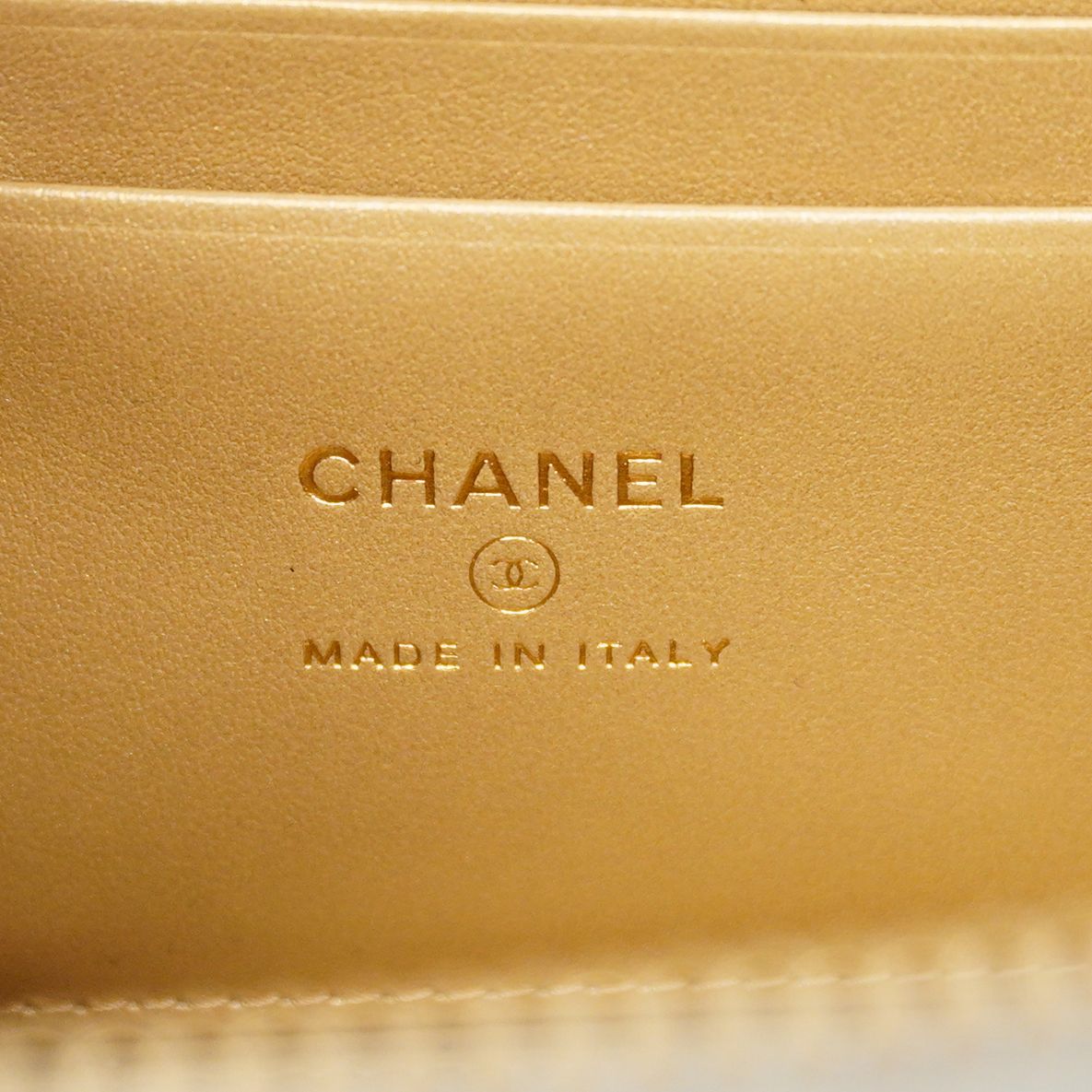 Chanel Vanity Bag Quilted Lambskin Light Gray Champagne Gold 2-Way — view 5