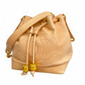 Chanel Shoulder Bag Lambskin Pink Gold