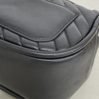 Chanel Pochette Stitch Lambskin Black Gold Handbag — view 6