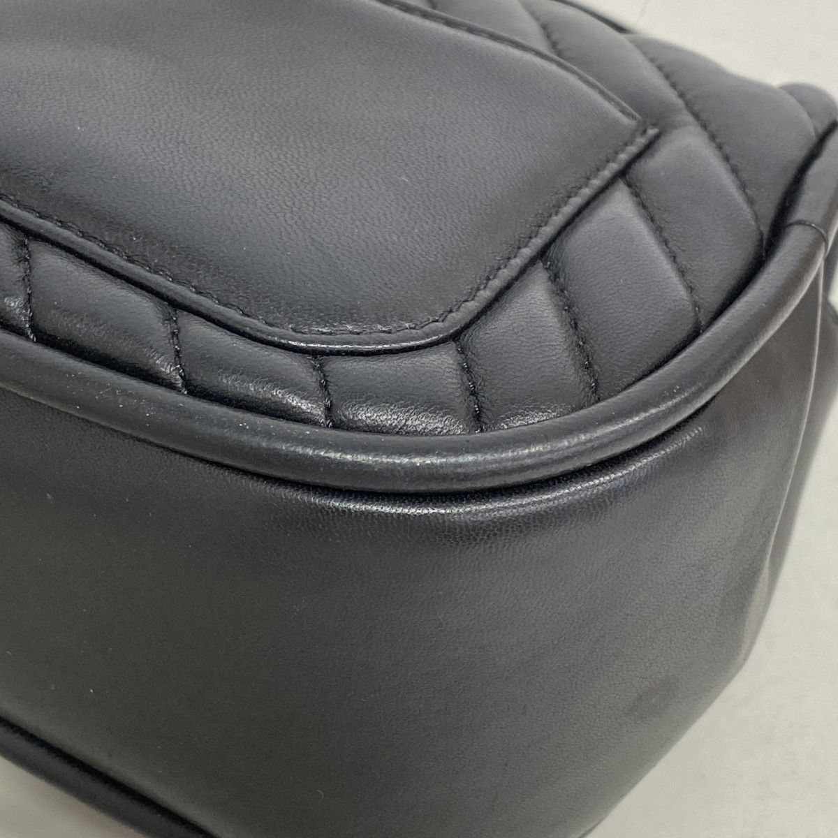 Chanel Pochette Stitch Lambskin Black Gold Handbag — view 6