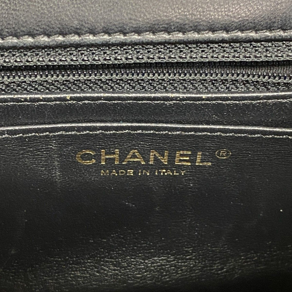 Chanel Pochette Stitch Lambskin Black Gold Handbag — view 5