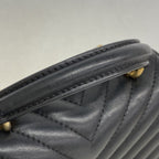 Chanel Pochette Stitch Lambskin Black Gold Handbag — view 8