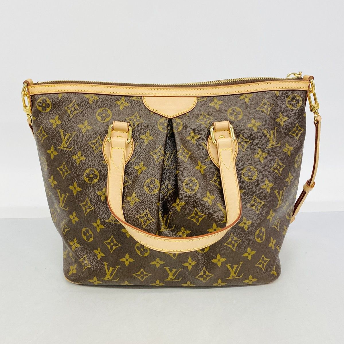 Louis Vuitton Handbag Monogram Palermo PM Brown 2-Way — view 9