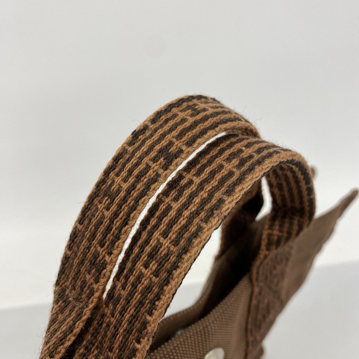 Hermes Tote Her Line PM Canvas Brown Silver — view 9