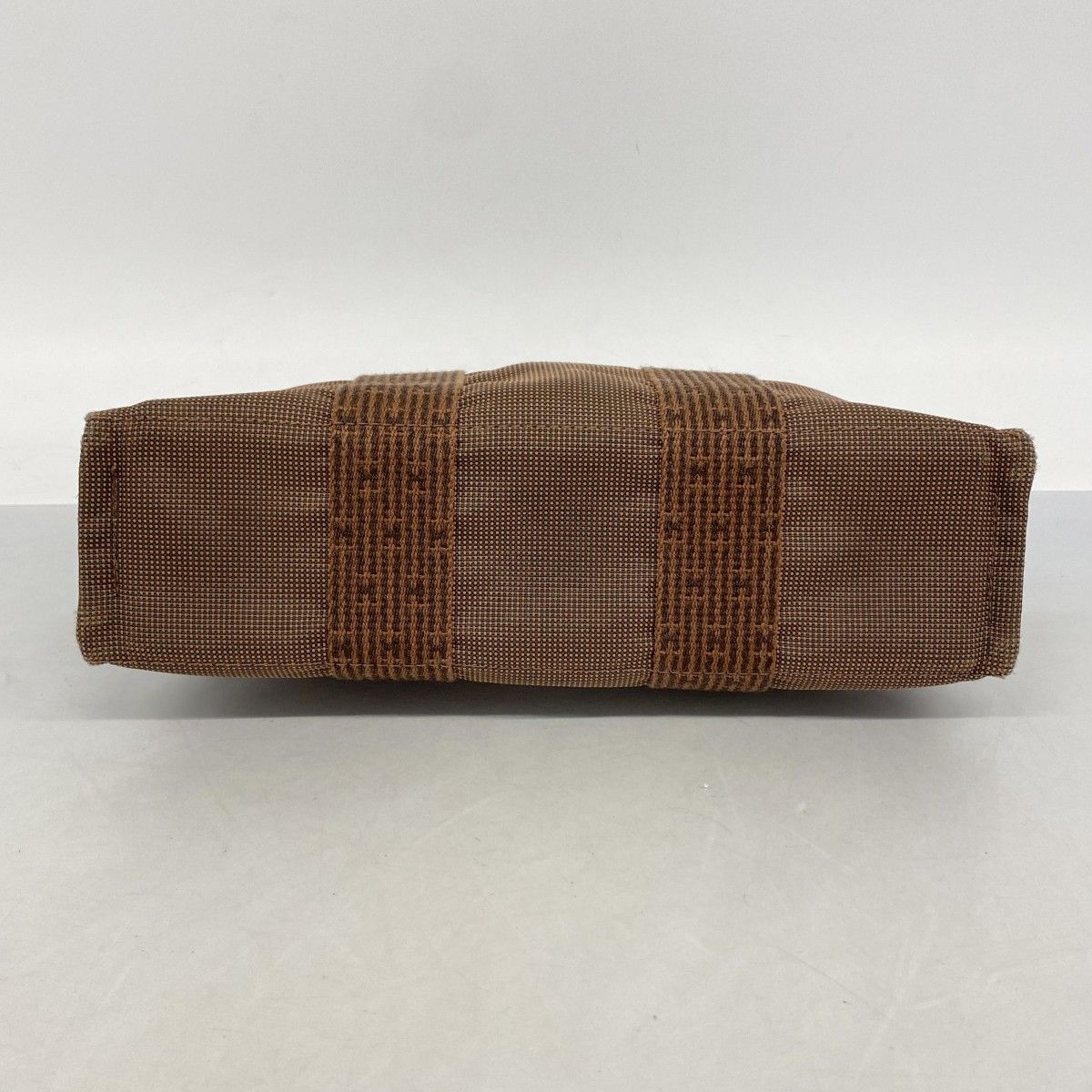 Hermes Tote Her Line PM Canvas Brown Silver — view 3