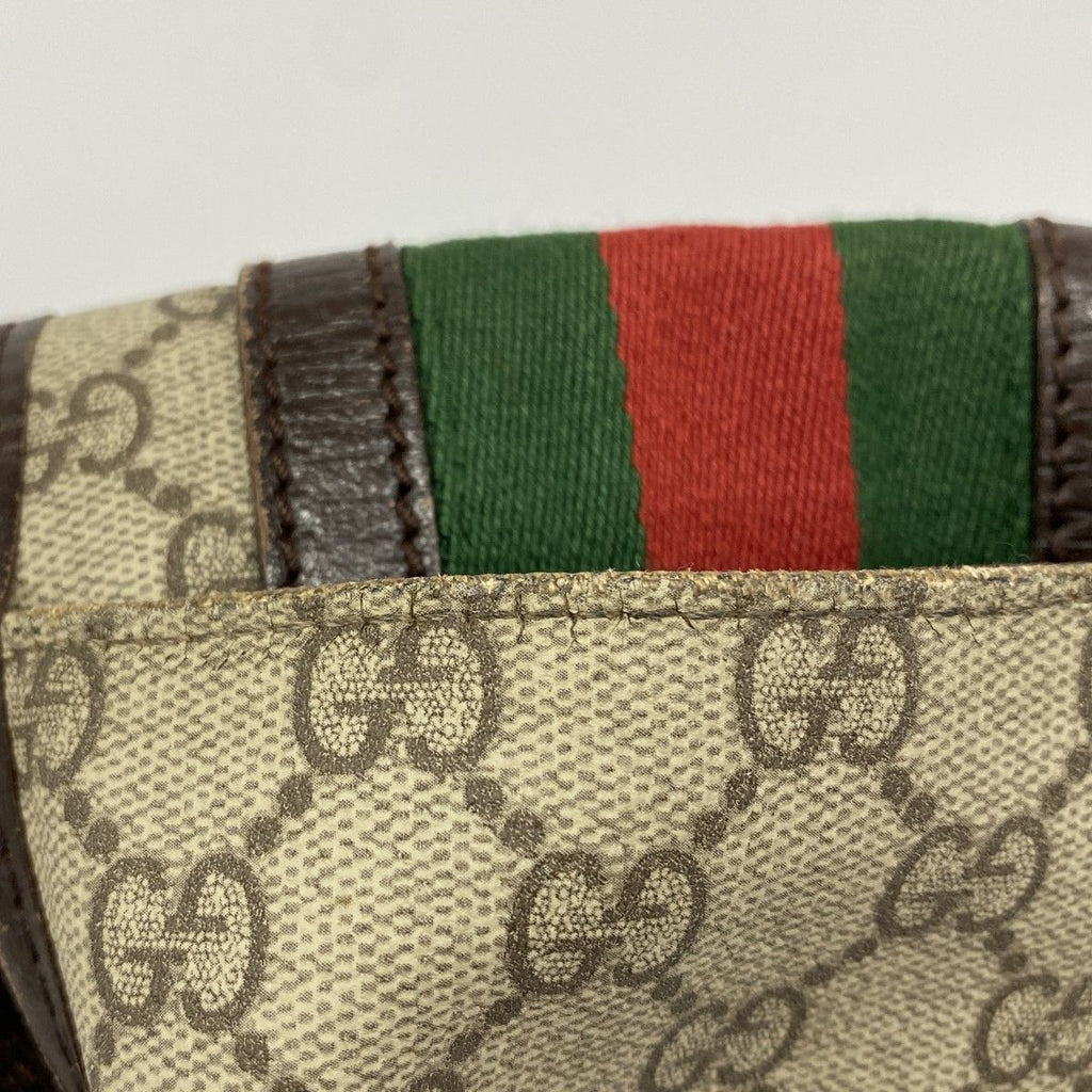 Gucci Shoulder Bag GG Supreme Beige Brown Silver — view 8