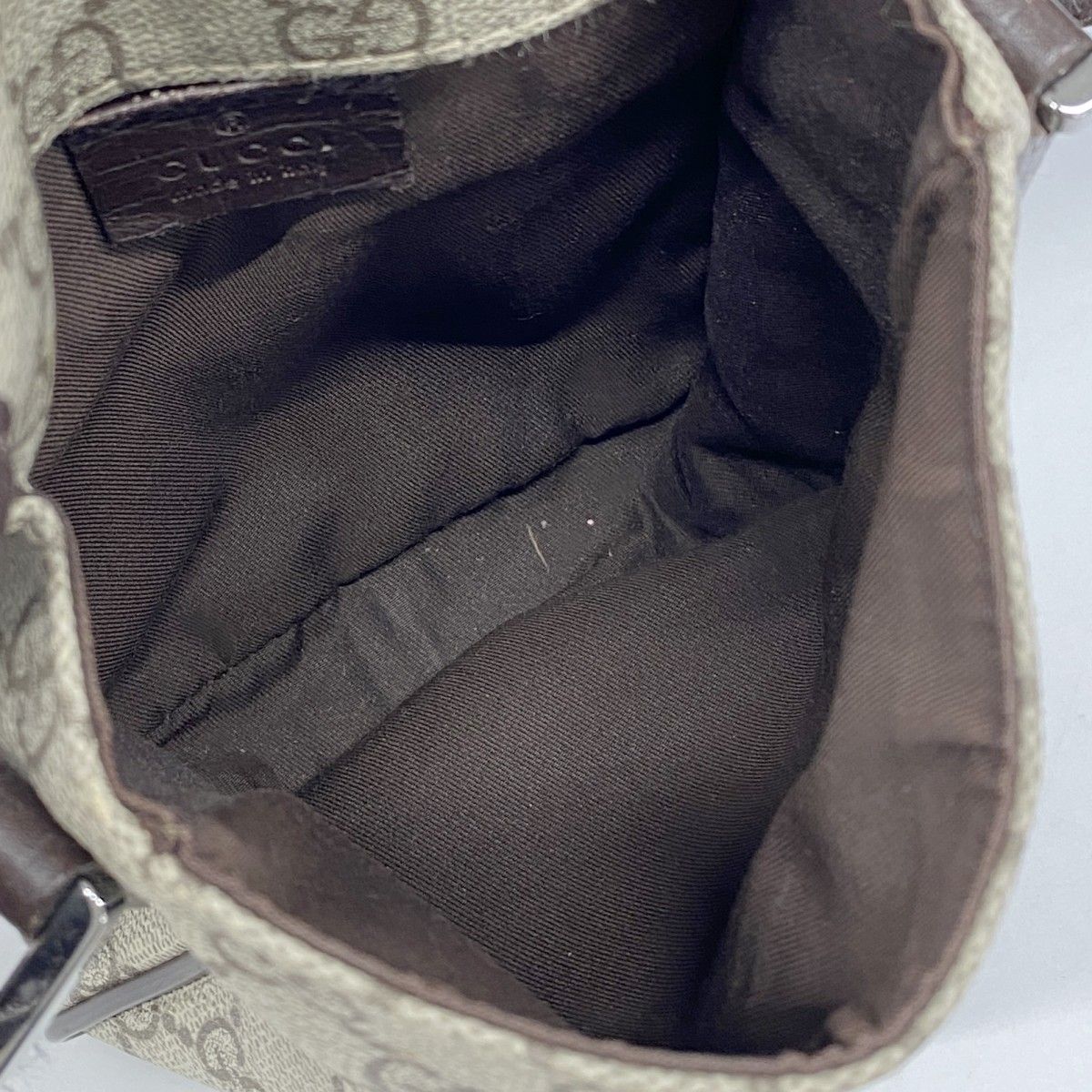 Gucci Shoulder Bag GG Supreme Beige Brown Silver — view 4