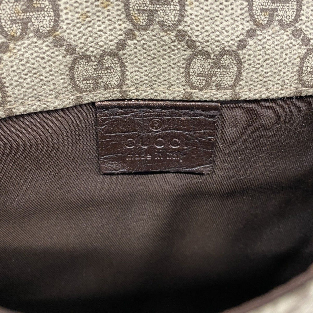 Gucci Shoulder Bag GG Supreme Beige Brown Silver — view 5