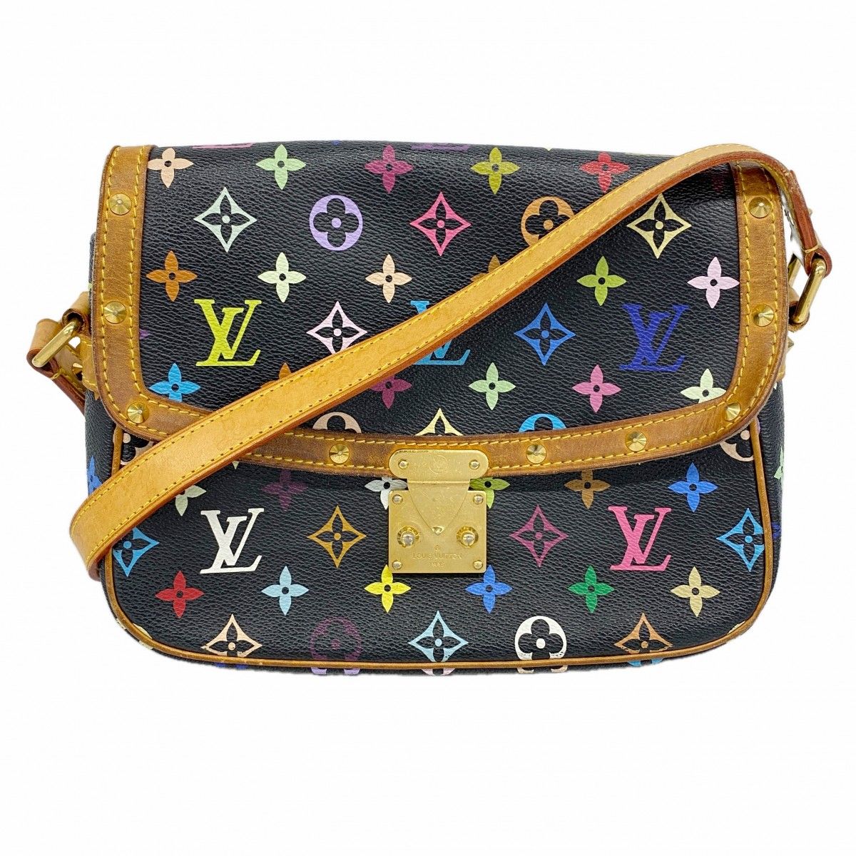 Louis Vuitton Shoulder Bag Monogram Multicolor Sologne Noir
