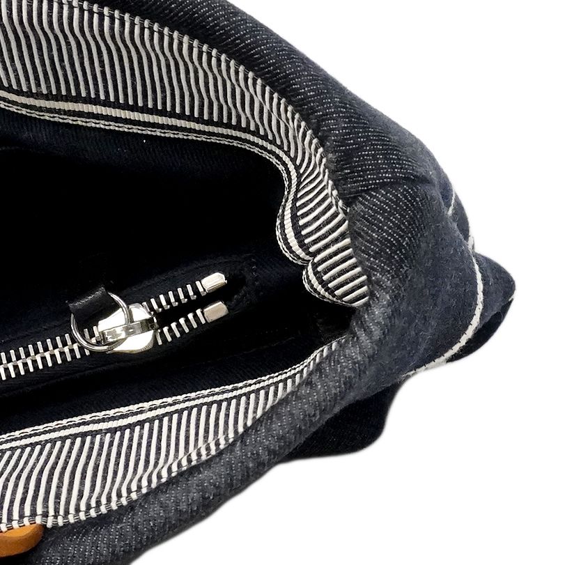 Chanel Tote Denim Navy Silver 2-Way — view 6