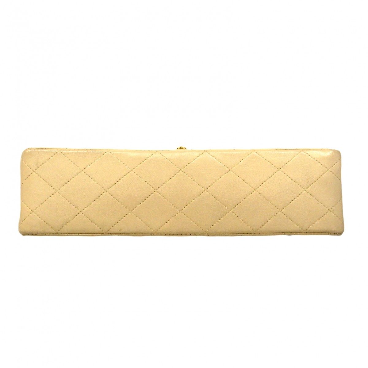 Chanel Shoulder Bag Quilted Lambskin Ivory Gold — view 3