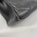 Chanel Chain Tote Quilted Caviar Leather Black Gold — view 6