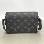 Louis Vuitton Shoulder Bag Monogram Eclipse Steamer Wearable Wallet Black — view 6