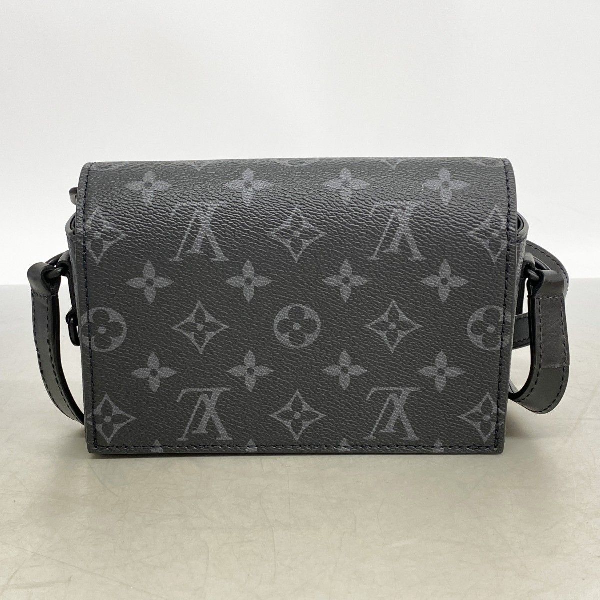 Louis Vuitton Shoulder Bag Monogram Eclipse Steamer Wearable Wallet Black — view 6
