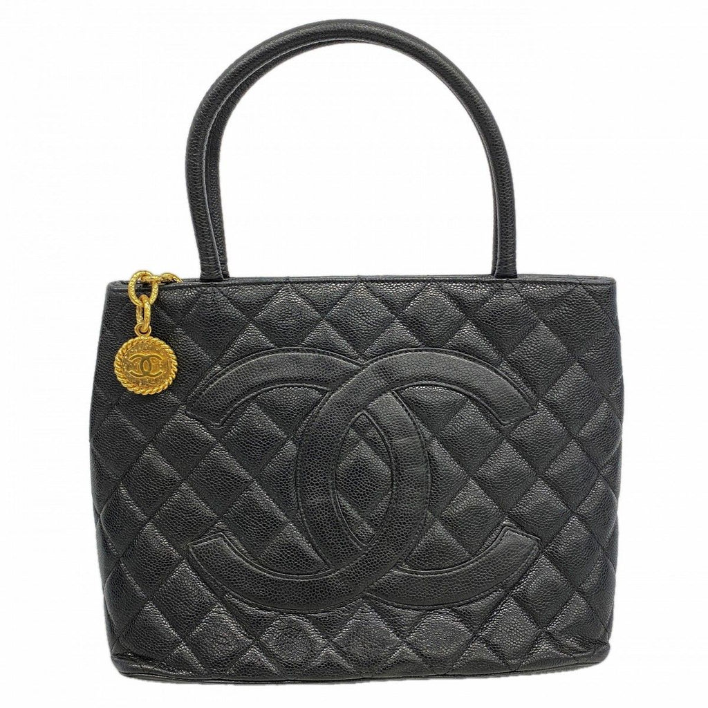 Chanel Tote Reissue Caviar Leather Black Gold