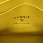 Chanel Handbag Mini Quilted Lambskin Yellow Champagne Gold 2-Way — view 5