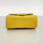 Chanel Handbag Mini Quilted Lambskin Yellow Champagne Gold 2-Way — view 3