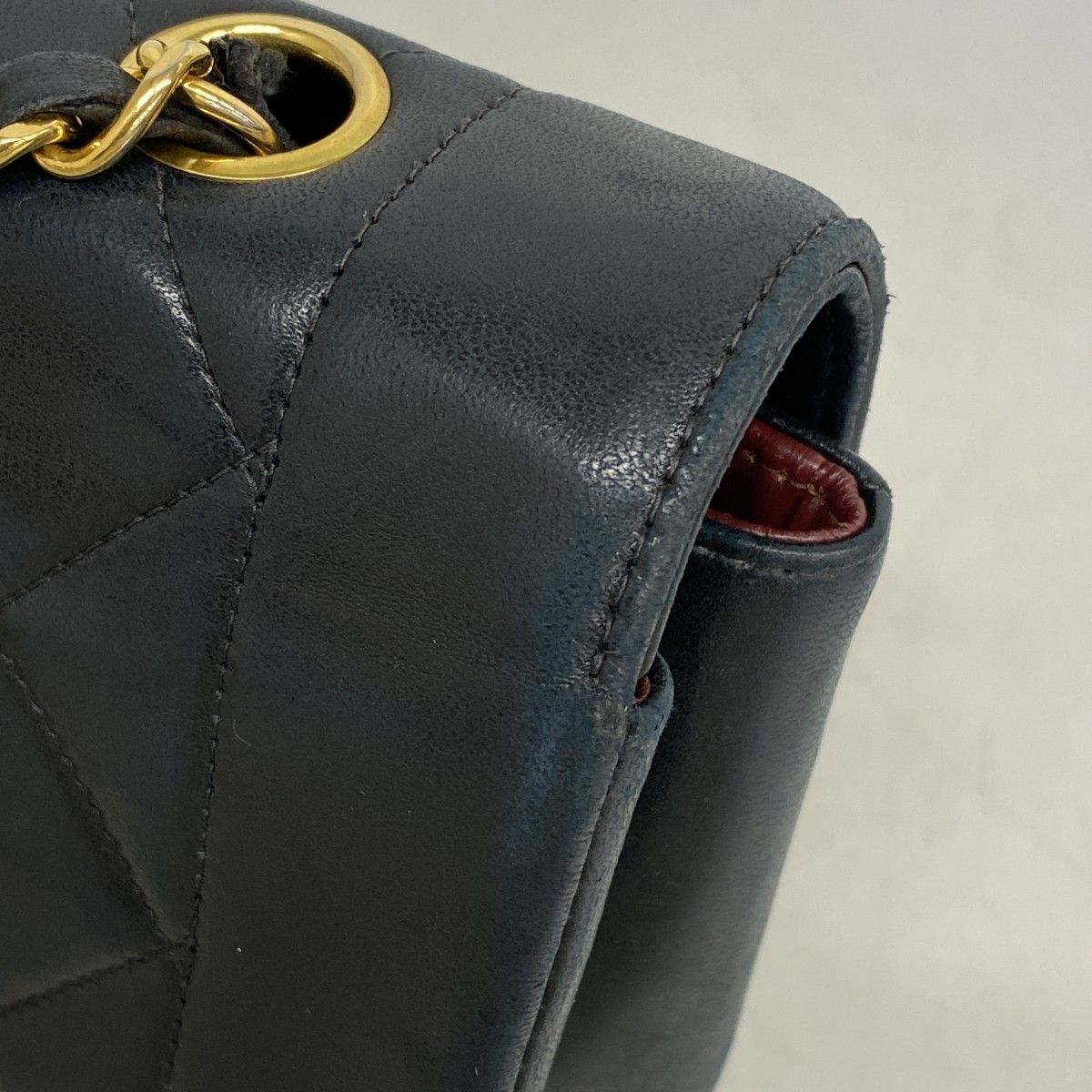 Chanel Shoulder Bag Diana Lambskin Black Gold — view 7