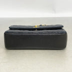 Chanel Shoulder Bag Mini Quilted Lambskin Black Gold — view 3