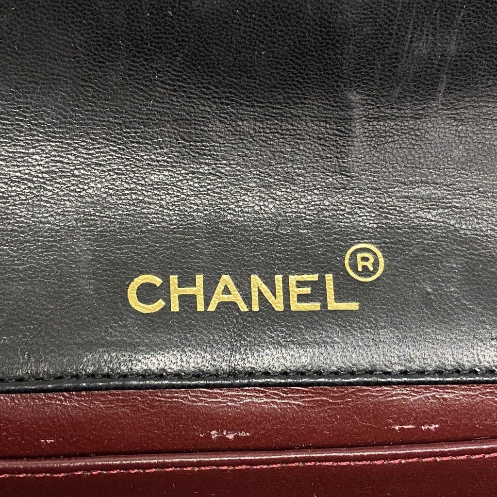 Chanel Shoulder Bag Mini Quilted Lambskin Black Gold — view 5