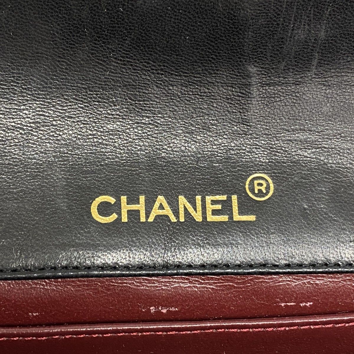 Chanel Shoulder Bag Mini Quilted Lambskin Black Gold — view 5