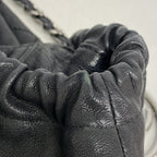 Chanel Chain Tote Coco Cabas Leather Black Silver — view 7