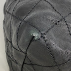 Chanel Chain Tote Coco Cabas Leather Black Silver — view 6