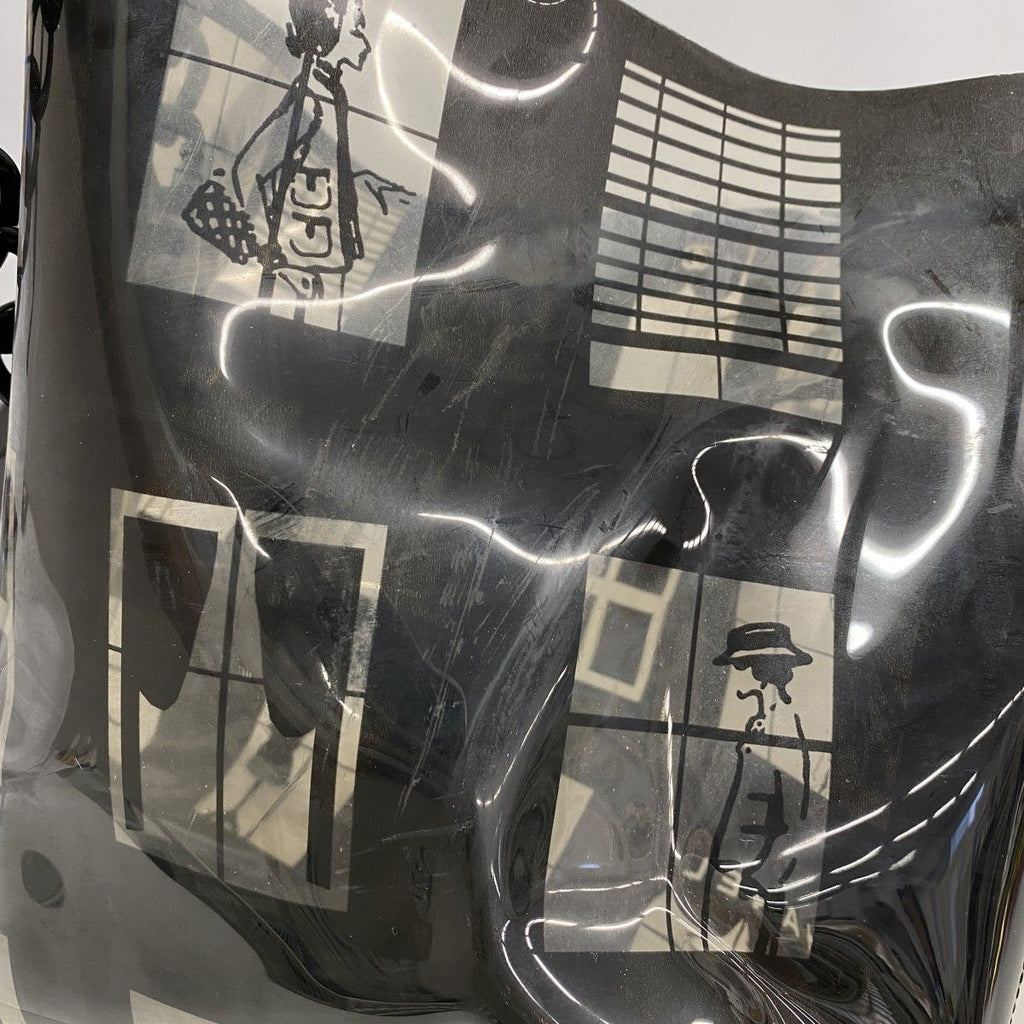 Chanel Chain Tote Windows Line Vinyl Black Clear Silver — view 7