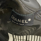 Chanel Chain Tote Windows Line Vinyl Black Clear Silver — view 5